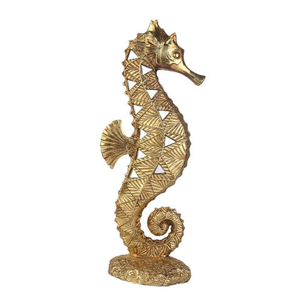 Resin Figurine Art Tabletop Sculpture for Table Centerpieces Bedroom Hallway Seahorse