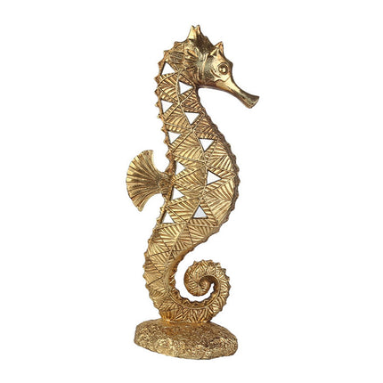 Resin Figurine Art Tabletop Sculpture for Table Centerpieces Bedroom Hallway Seahorse