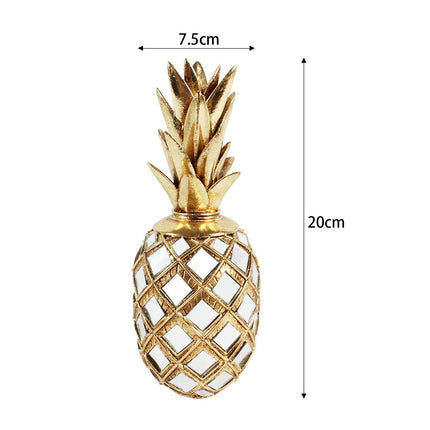 Resin Figurine Art Tabletop Sculpture for Table Centerpieces Bedroom Hallway Pineapple