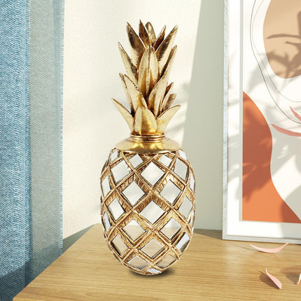 Resin Figurine Art Tabletop Sculpture for Table Centerpieces Bedroom Hallway Pineapple
