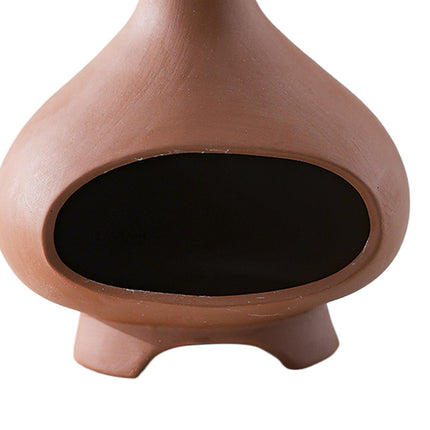 Ceramic Palo Santo Holder Ornament Incense Holder for Desk Office Meditation Red Clay