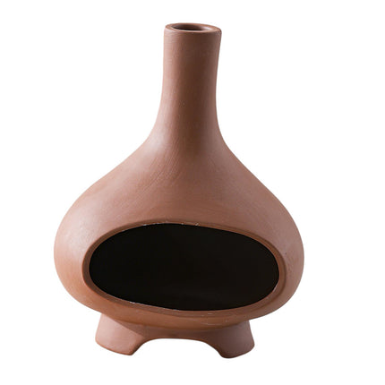 Ceramic Palo Santo Holder Ornament Incense Holder for Desk Office Meditation Red Clay