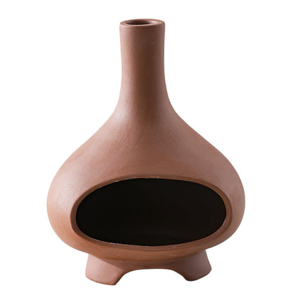 Ceramic Palo Santo Holder Ornament Incense Holder for Desk Office Meditation Red Clay