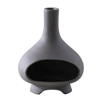 Ceramic Palo Santo Holder Ornament Incense Holder for Desk Office Meditation Black Clay