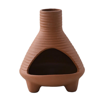 Palo Santo Holder Ceramic Censer Furnishings Dining Room Incense Sage Burner Red Brown