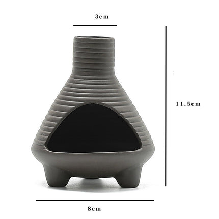Palo Santo Holder Ceramic Censer Furnishings Dining Room Incense Sage Burner Black