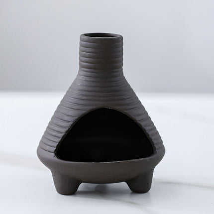 Palo Santo Holder Ceramic Censer Furnishings Dining Room Incense Sage Burner Black