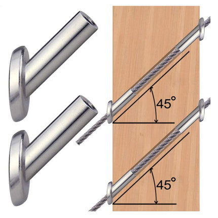 10 Pieces Angled Protective Cables Railing Post for Railing Wood Posts Pillar 0.32cm 30 degrees