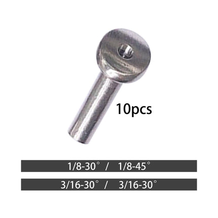 10 Pieces Angled Protective Cables Railing Post for Railing Wood Posts Pillar 0.32cm 30 degrees