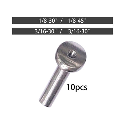 10 Pieces Angled Protective Cables Railing Post for Railing Wood Posts Pillar 0.32cm 30 degrees