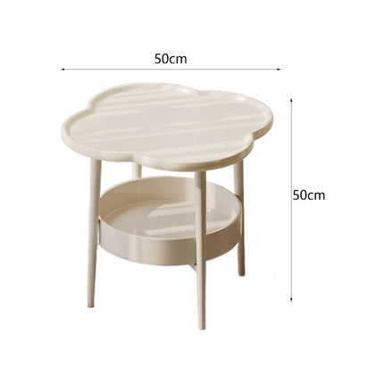 2 Tier Side Table Furniture Simple Organizer Sofa Table for Bed Couch Office white