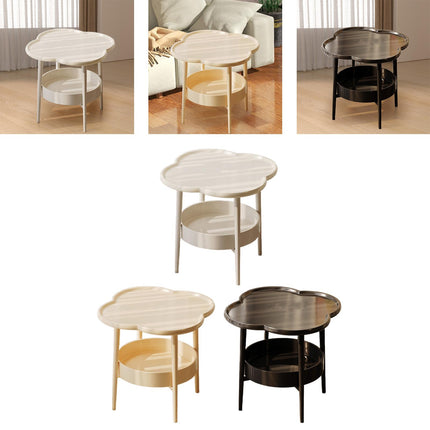2 Tier Side Table Furniture Simple Organizer Sofa Table for Bed Couch Office white