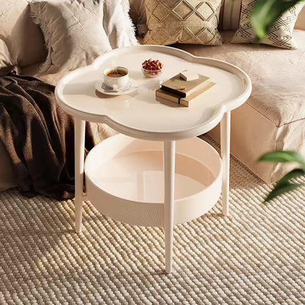 2 Tier Side Table Furniture Simple Organizer Sofa Table for Bed Couch Office white