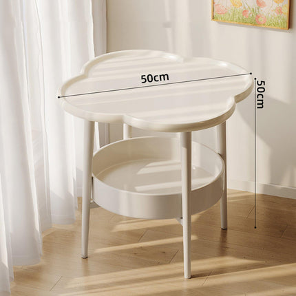 2 Tier Side Table Furniture Simple Organizer Sofa Table for Bed Couch Office white