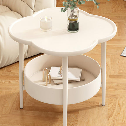2 Tier Side Table Furniture Simple Organizer Sofa Table for Bed Couch Office white