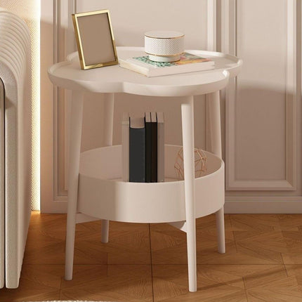 2 Tier Side Table Furniture Simple Organizer Sofa Table for Bed Couch Office white