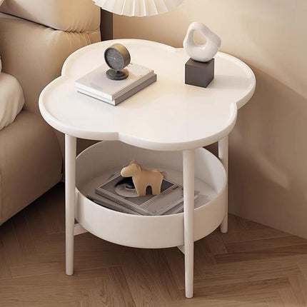 2 Tier Side Table Furniture Simple Organizer Sofa Table for Bed Couch Office white