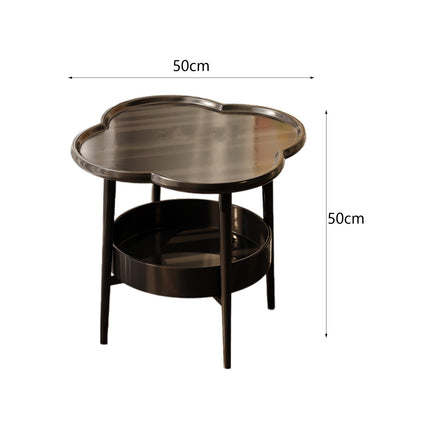 2 Tier Side Table Furniture Simple Organizer Sofa Table for Bed Couch Office black