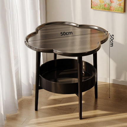 2 Tier Side Table Furniture Simple Organizer Sofa Table for Bed Couch Office black