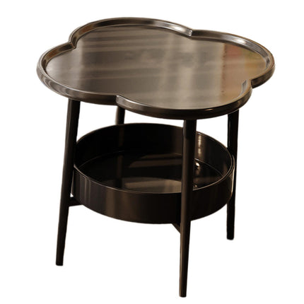 2 Tier Side Table Furniture Simple Organizer Sofa Table for Bed Couch Office black