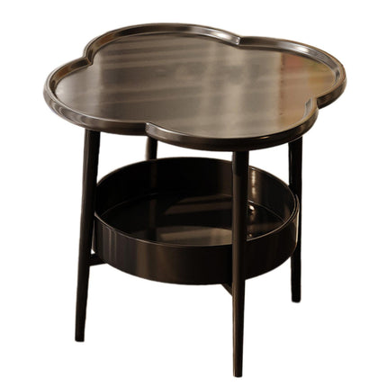 2 Tier Side Table Furniture Simple Organizer Sofa Table for Bed Couch Office black