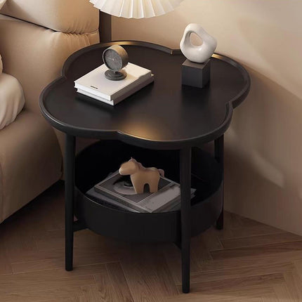2 Tier Side Table Furniture Simple Organizer Sofa Table for Bed Couch Office black