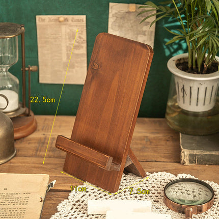Wood Cell Phone Tablet Display Stand 4.3x3x8.8inch for Retail Show Versatile
