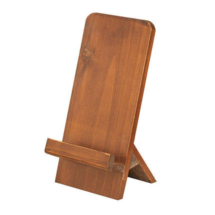 Wood Cell Phone Tablet Display Stand 4.3x3x8.8inch for Retail Show Versatile
