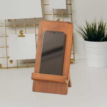 Wood Cell Phone Tablet Display Stand 4.3x3x8.8inch for Retail Show Versatile