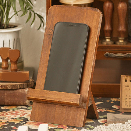 Wood Cell Phone Tablet Display Stand 4.3x3x8.8inch for Retail Show Versatile