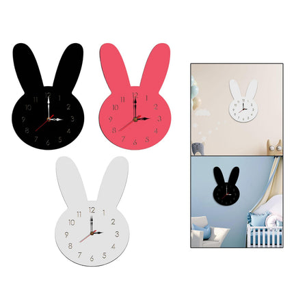 Silent Wall Clock Room Decorations Kids Wall Clock for Home Office Farmhouse Pink