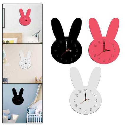 Silent Wall Clock Room Decorations Kids Wall Clock for Home Office Farmhouse Pink