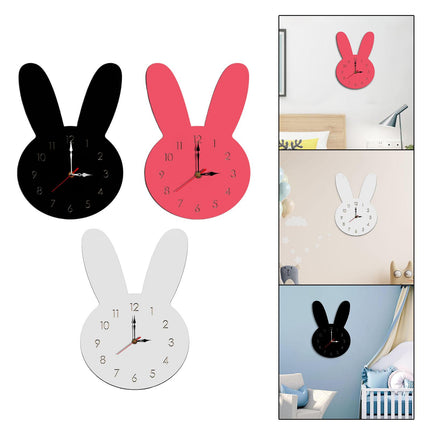 Silent Wall Clock Room Decorations Kids Wall Clock for Home Office Farmhouse Pink