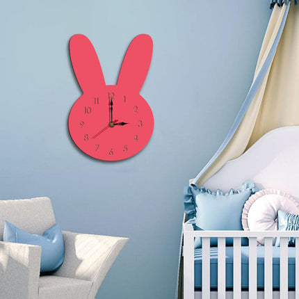 Silent Wall Clock Room Decorations Kids Wall Clock for Home Office Farmhouse Pink