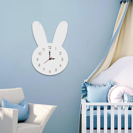 Silent Wall Clock Room Decorations Kids Wall Clock for Home Office Farmhouse white