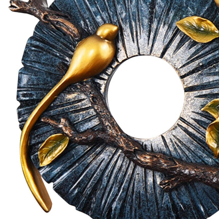 Blessing Birds Sculpture Artwork Desktop Ornament for Entryway Table Cabinet blue