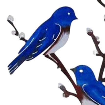 Metal Birds on Branch Birds Desktop Ornament for Indoor Tabletop Dining Room Style A