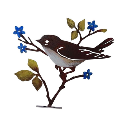 Metal Birds on Branch Birds Desktop Ornament for Indoor Tabletop Dining Room Style C