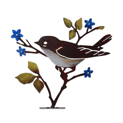 Metal Birds on Branch Birds Desktop Ornament for Indoor Tabletop Dining Room Style C