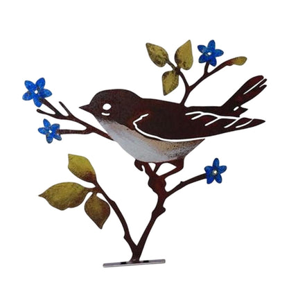 Metal Birds on Branch Birds Desktop Ornament for Indoor Tabletop Dining Room Style C