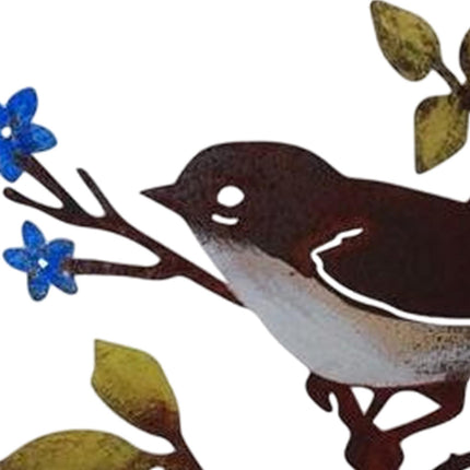 Metal Birds on Branch Birds Desktop Ornament for Indoor Tabletop Dining Room Style C