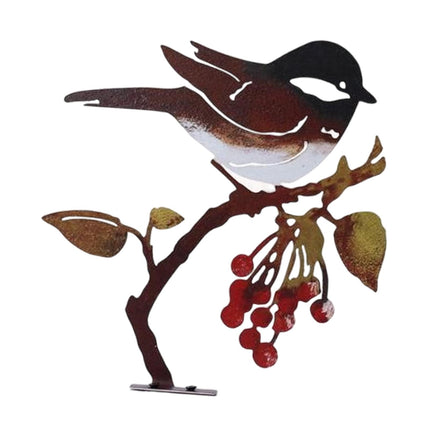 Metal Birds on Branch Birds Desktop Ornament for Indoor Tabletop Dining Room Style D