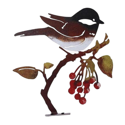 Metal Birds on Branch Birds Desktop Ornament for Indoor Tabletop Dining Room Style D