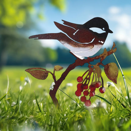 Metal Birds on Branch Birds Desktop Ornament for Indoor Tabletop Dining Room Style D