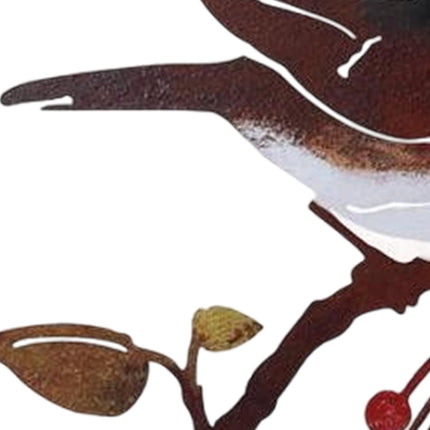 Metal Birds on Branch Birds Desktop Ornament for Indoor Tabletop Dining Room Style D