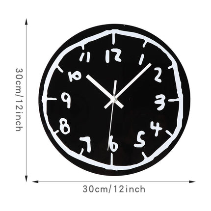 Acrylic Wall Clock Minimalist Gift Creative Ornament for Office Indoor Decor Black