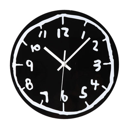 Acrylic Wall Clock Minimalist Gift Creative Ornament for Office Indoor Decor Black