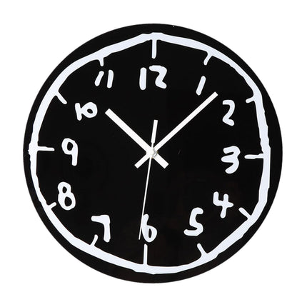 Acrylic Wall Clock Minimalist Gift Creative Ornament for Office Indoor Decor Black