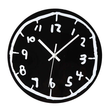 Acrylic Wall Clock Minimalist Gift Creative Ornament for Office Indoor Decor Black