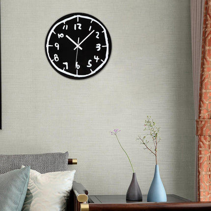 Acrylic Wall Clock Minimalist Gift Creative Ornament for Office Indoor Decor Black
